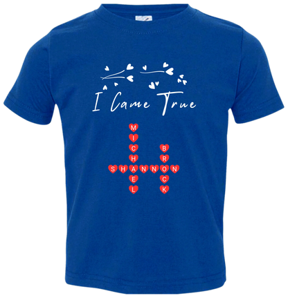 Personalized I Made A Wish & Name Crossword Matching Shirts