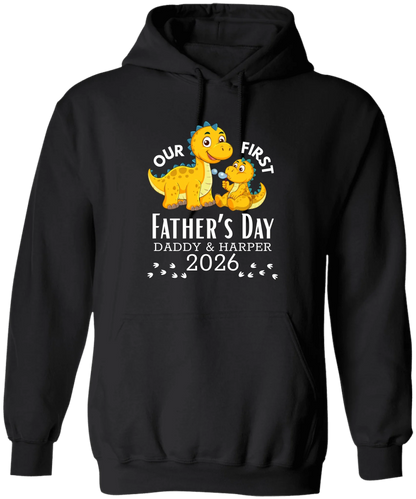 Personalized - Our First Father's Day Dad & Baby Dinosaur Matching Shirts