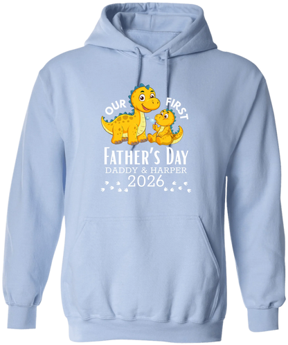 Personalized - Our First Father's Day Dad & Baby Dinosaur Matching Shirts
