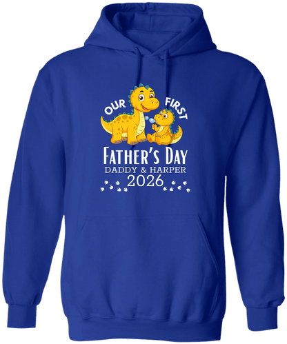Personalized - Our First Father's Day Dad & Baby Dinosaur Matching Shirts