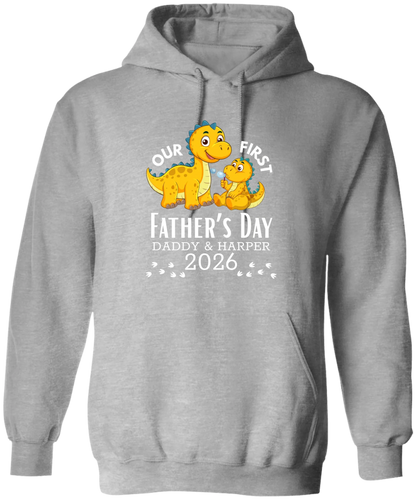 Personalized - Our First Father's Day Dad & Baby Dinosaur Matching Shirts