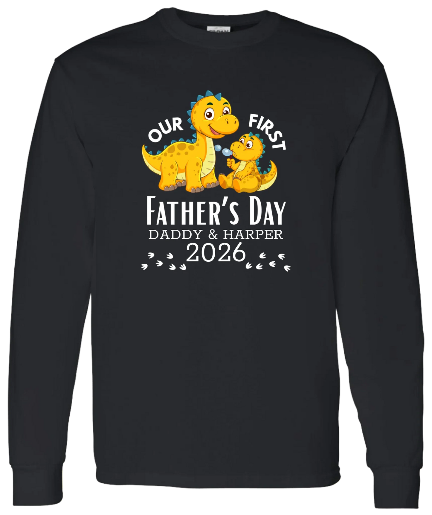 Personalized - Our First Father's Day Dad & Baby Dinosaur Matching Shirts