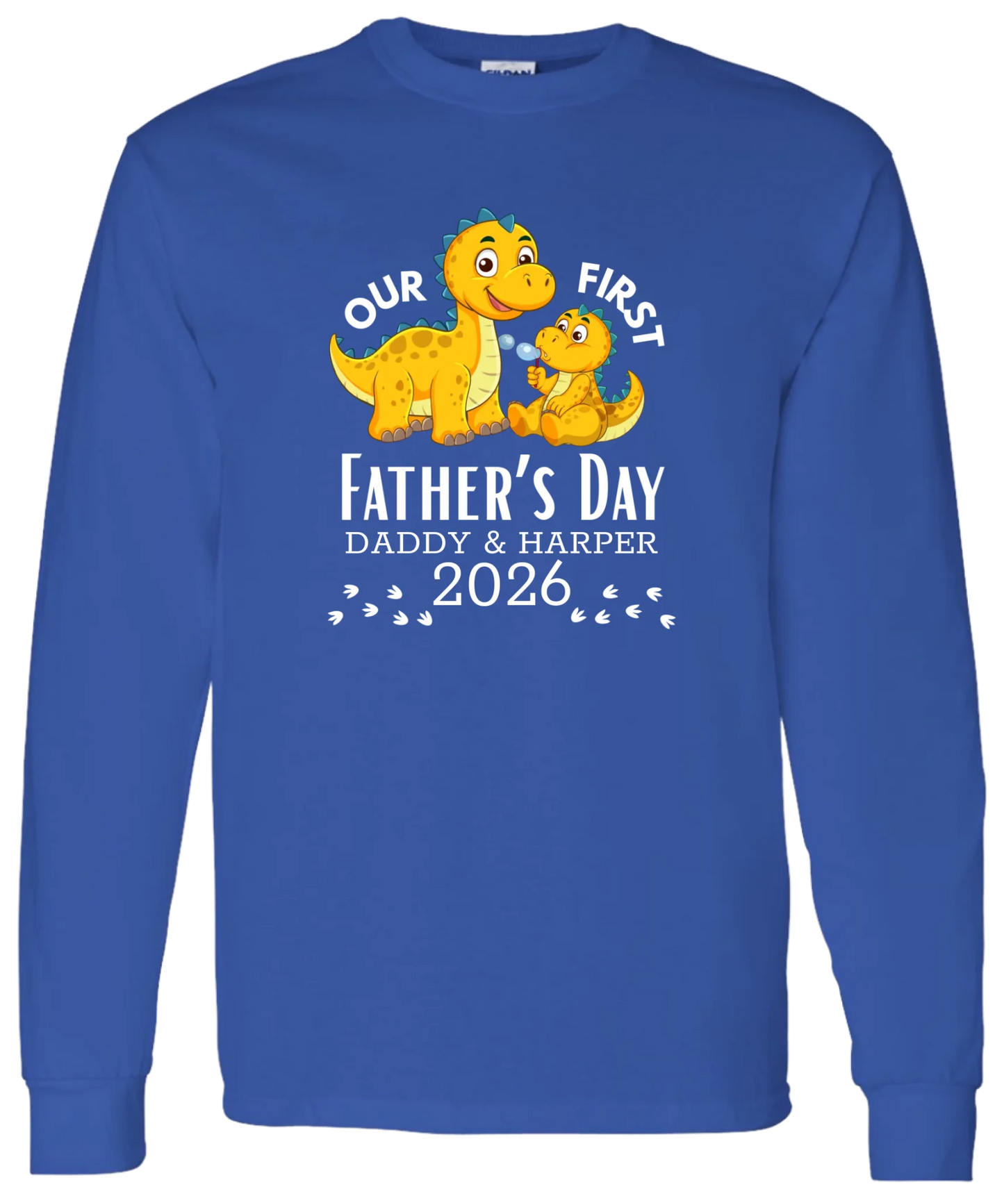 Personalized - Our First Father's Day Dad & Baby Dinosaur Matching Shirts