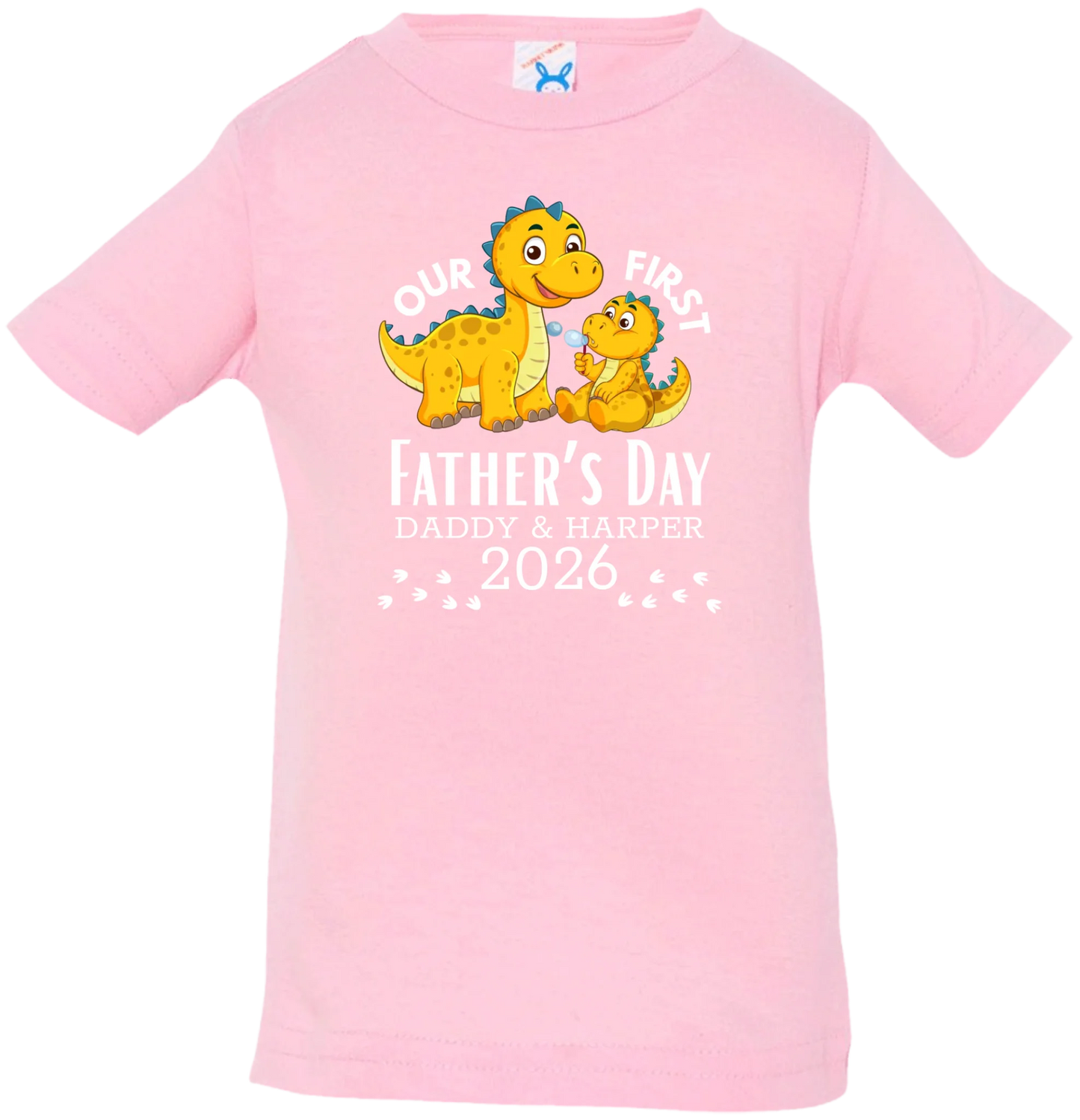 Personalized - Our First Father's Day Dad & Baby Dinosaur Matching Shirts