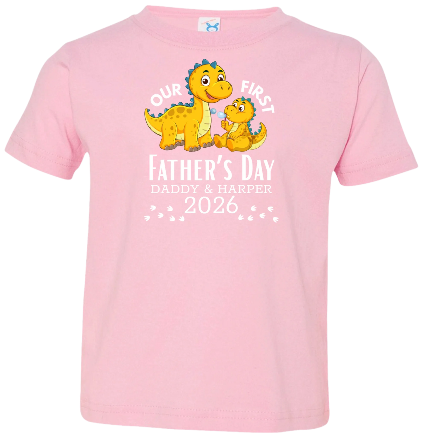 Personalized - Our First Father's Day Dad & Baby Dinosaur Matching Shirts
