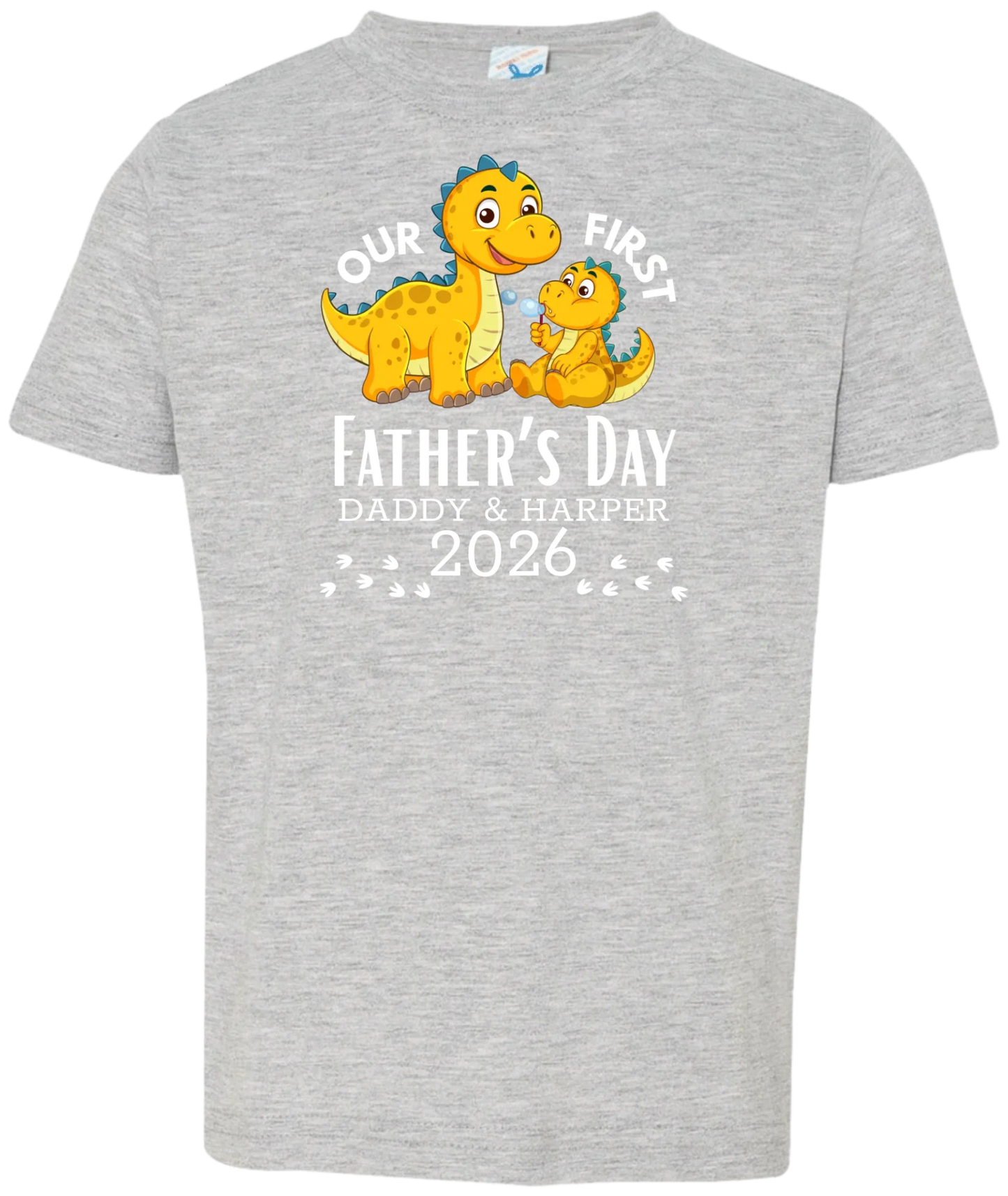 Personalized - Our First Father's Day Dad & Baby Dinosaur Matching Shirts