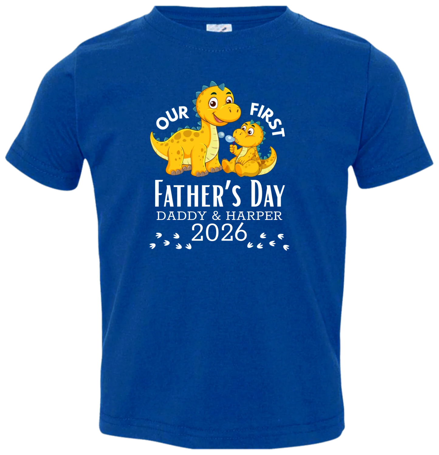Personalized - Our First Father's Day Dad & Baby Dinosaur Matching Shirts