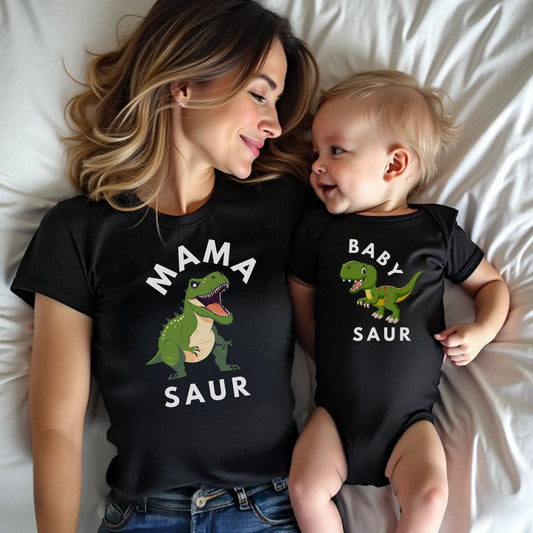 Babysaur and Mamasaur Matching Shirts