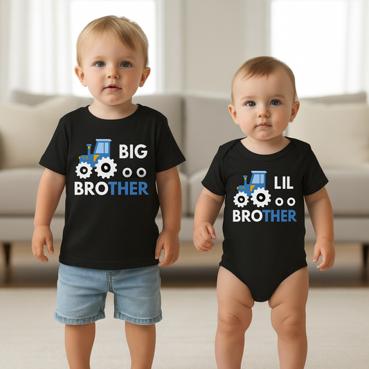 Big Brother & Little Brother Dump Truck Matching Shirts