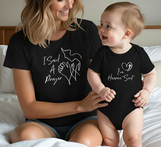 I Said A Prayer & I'm Heaven-Sent Matching Shirts