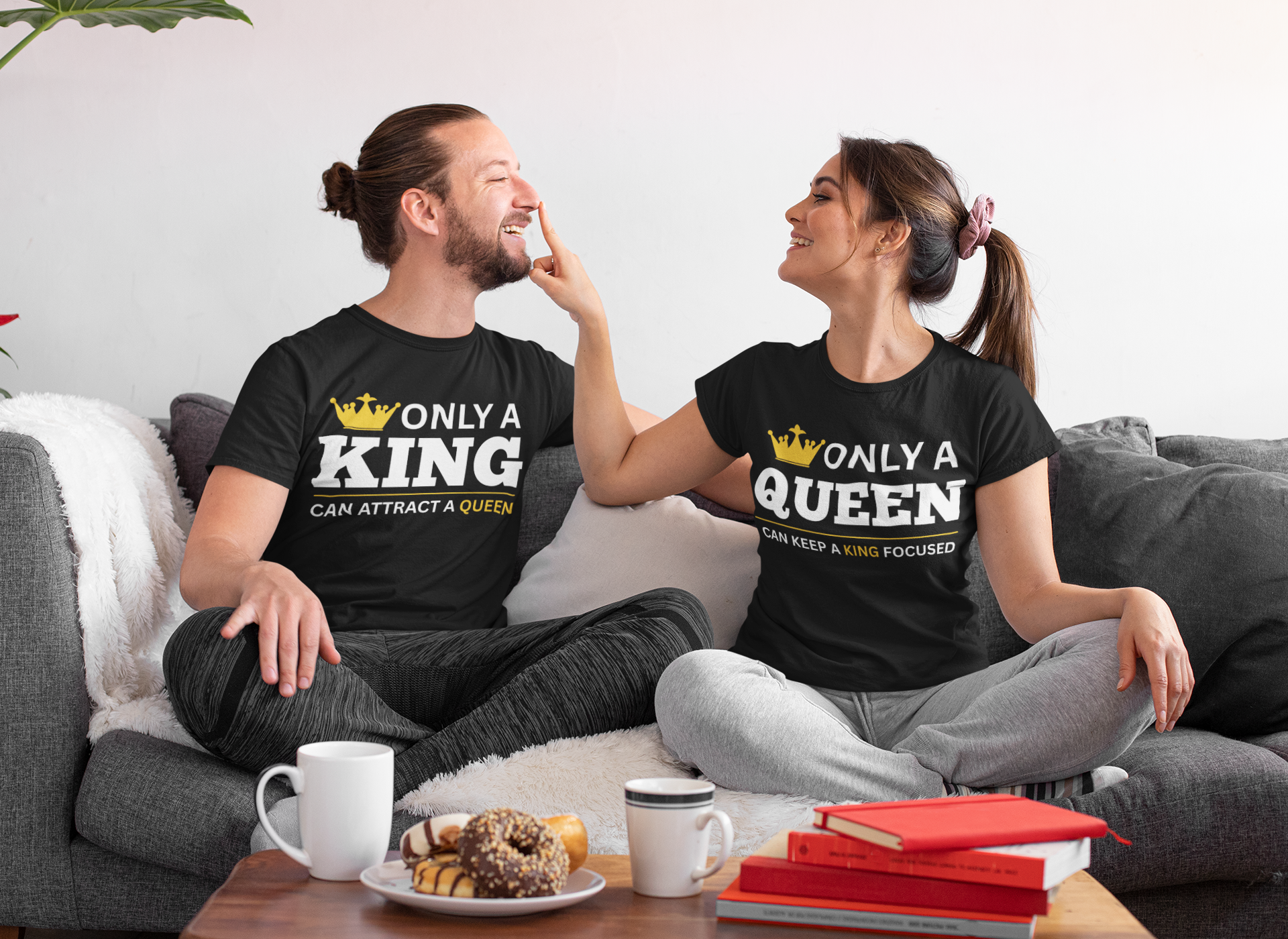 Only A King & Only A Queen Matching Couples Shirts & Hoodies