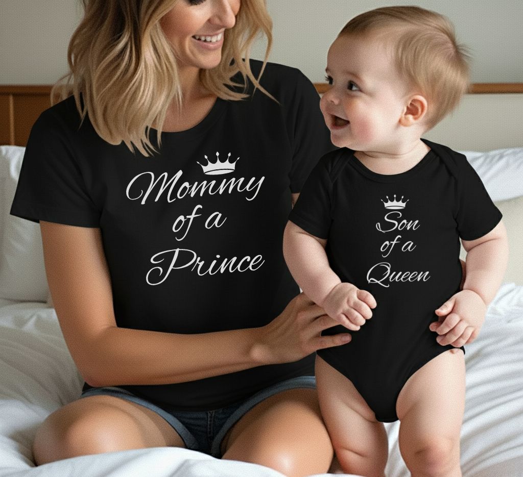 Mommy of a Prince & Son of a Queen Matching Shirts