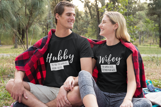 Hubby & Wifey Matching Couples Shirt