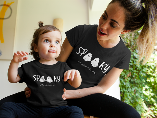 Spooky Mama and Mini Matching Shirts