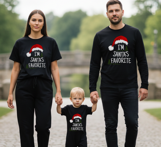 I'm Santa's Favorite Matching Family Shirts