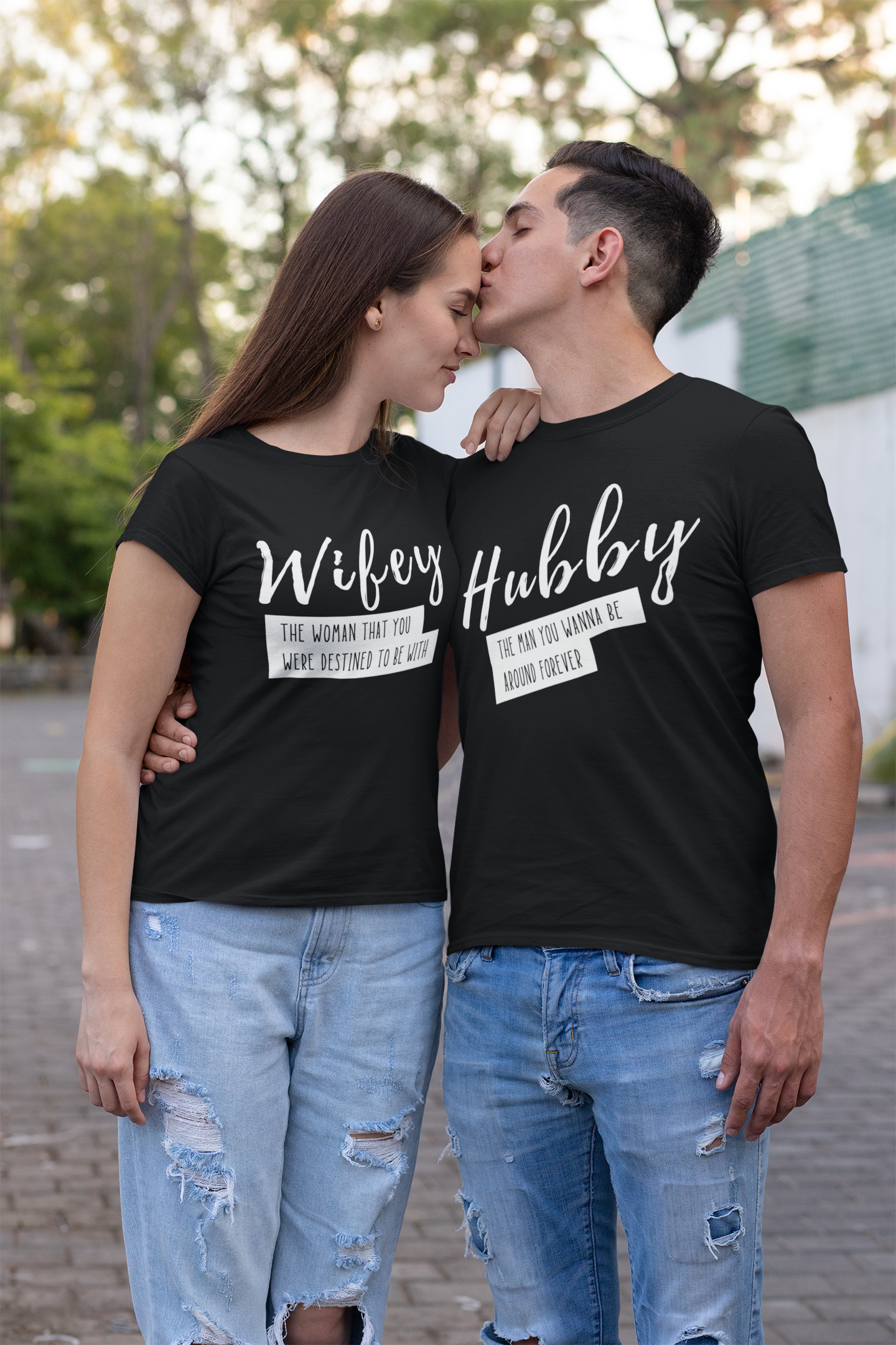 Hubby & Wifey Matching Couples Shirt