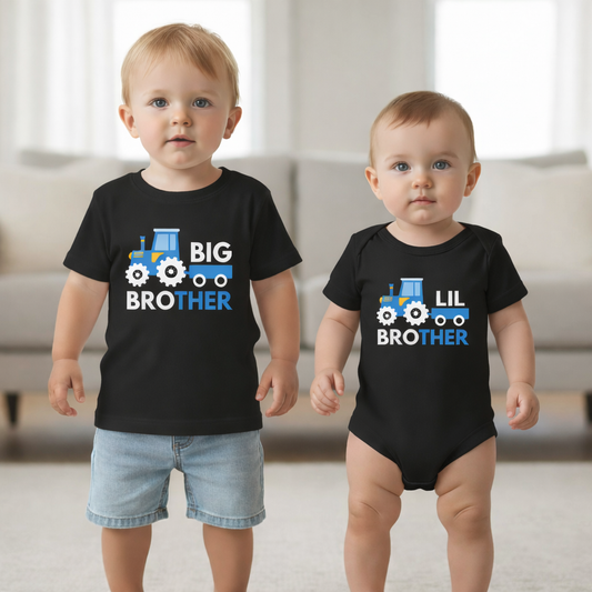 Big Brother & Little Brother Dump Truck Matching Shirts