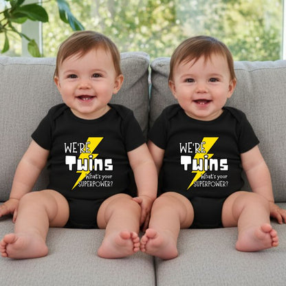 We're Twins - What's Your Superpower Infant Bodysuit & Shirts
