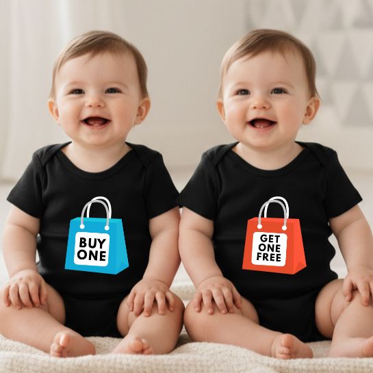Buy One Get One Free Matching Twin Infant Bodysuit & Shirts