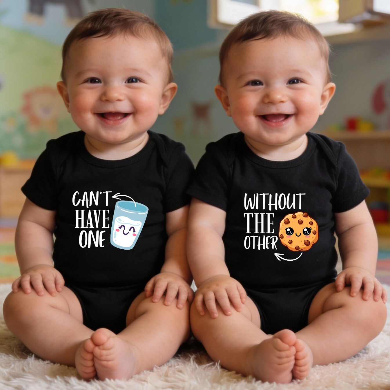 Can't have One Without The Other Twins Matching Bodysuits & Shirts